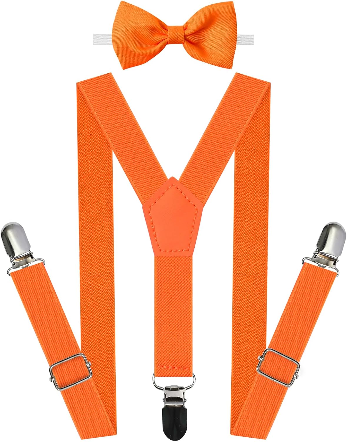 A&J DESIGN Suspenders and Bow Tie Set Boys and Girls Adjustable Suspenders Bow Tie Formal Occasions 5 Months - 14 Years Up