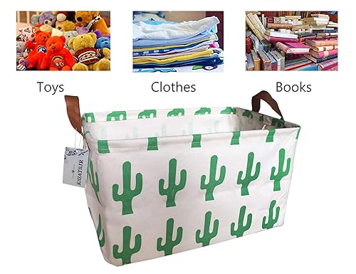 Miniatura 26 de Cestas rectangulares de almacenamiento de tela para niños, juguetes, libros, ropa, mascotas y regalos, perfecto para el hogar, oficina, guardería