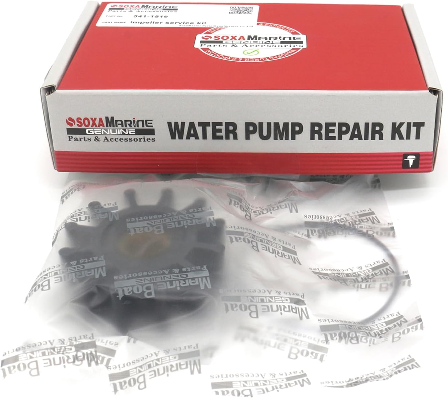 0541-1519 Seawater Impeller Service Kit Compatible with Cummins Onan MDKDL 7KW 9KW and MDKDM 9.5KW 11.5KW Generators Engine Raw Sea Cooling Water Pump 132-0459