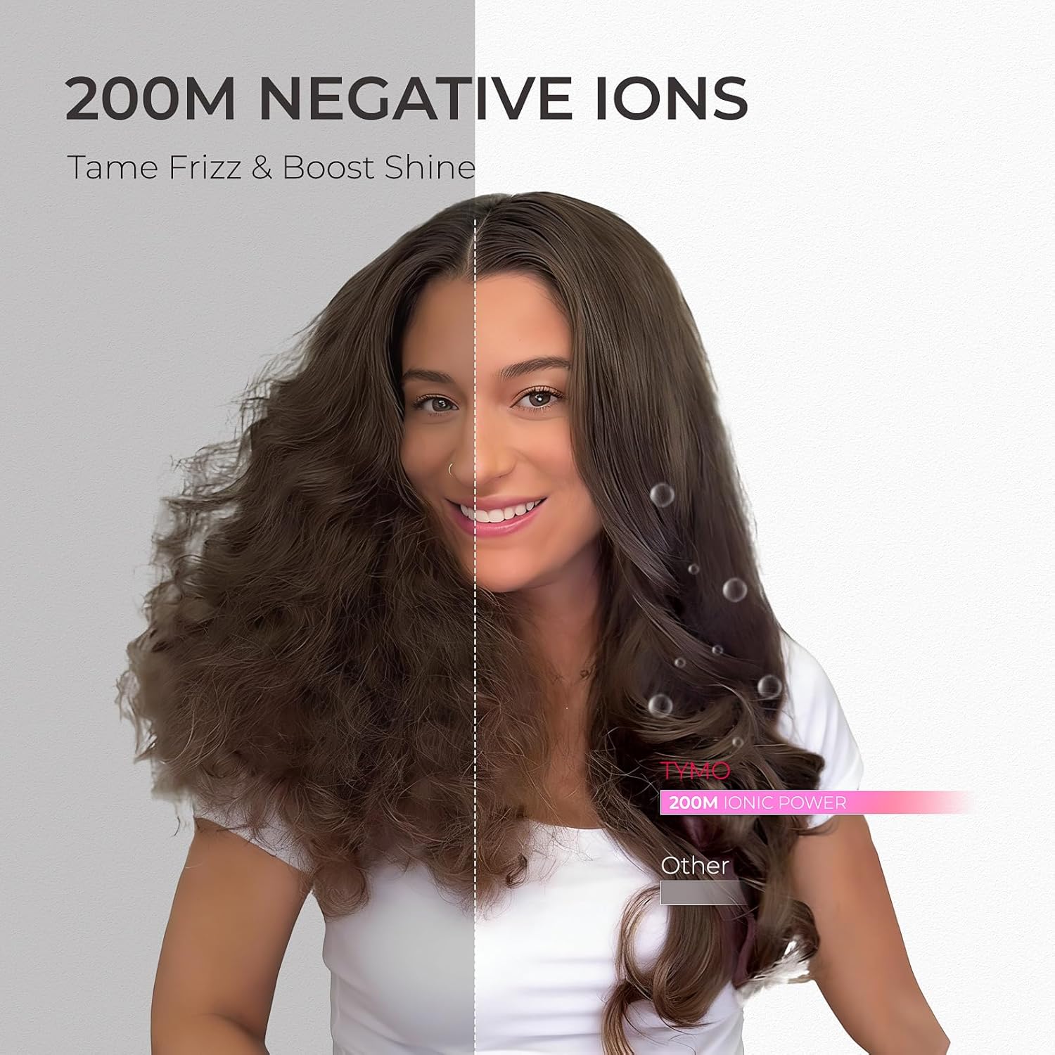TYMO Hair Dryer Brush Blow Dryer Brush in One, 4 in 1 Ionic Hairdryer and Styler Volumizer with Oval Titanium Barrel, Hot Air Straightener for Smooth Frizz-Free Blowout, Pink