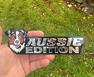 Car Emblem: Dog Car Badge Laser Cutting Emblem Cool Decals Trucks German Shepherd Badge Corgi Edition Doodle Golden Retriever Vehicles Dachshund Addition Rottweiler (Australian Shepherd)