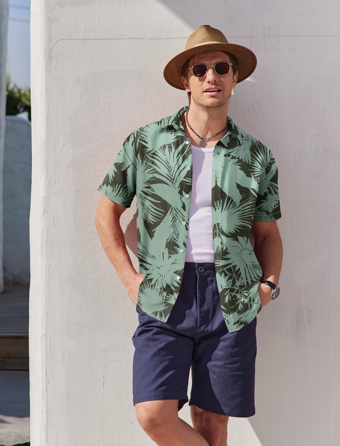 COOFANDY Hawaiian Shirt for Men Tropical Shirts Short Sleeve Button Down Beach Shirt Resort Wear - Image 8