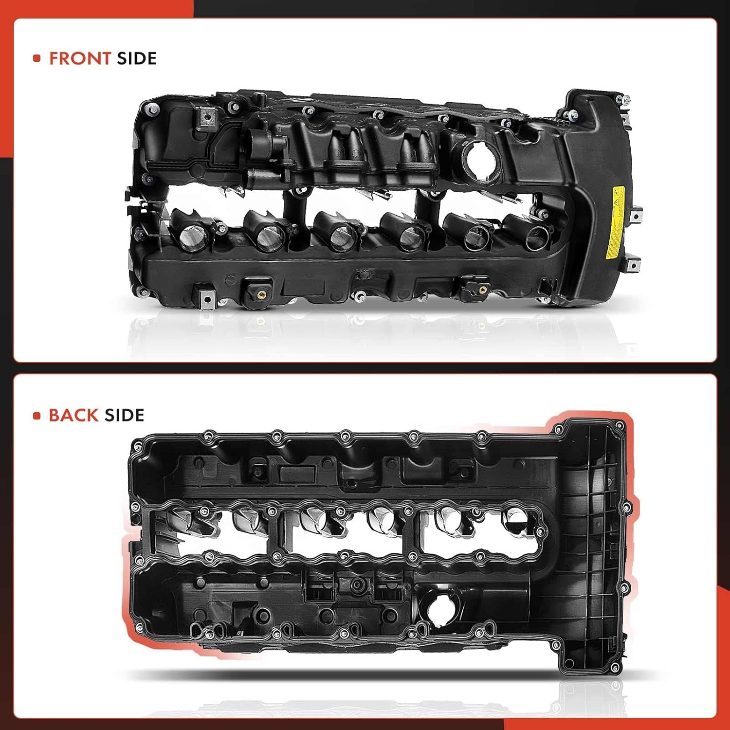 A-Premium N54/N55 Engine Valve Cover Kit, with Gasket & Bolt, Compatible with BMW - 2007-2019 - 135i 135is 325i 335i 335is 335xi 535i 535xi M135i M140i X6 Z5, 3.0L Gas Turbo, Replace # 11127565284