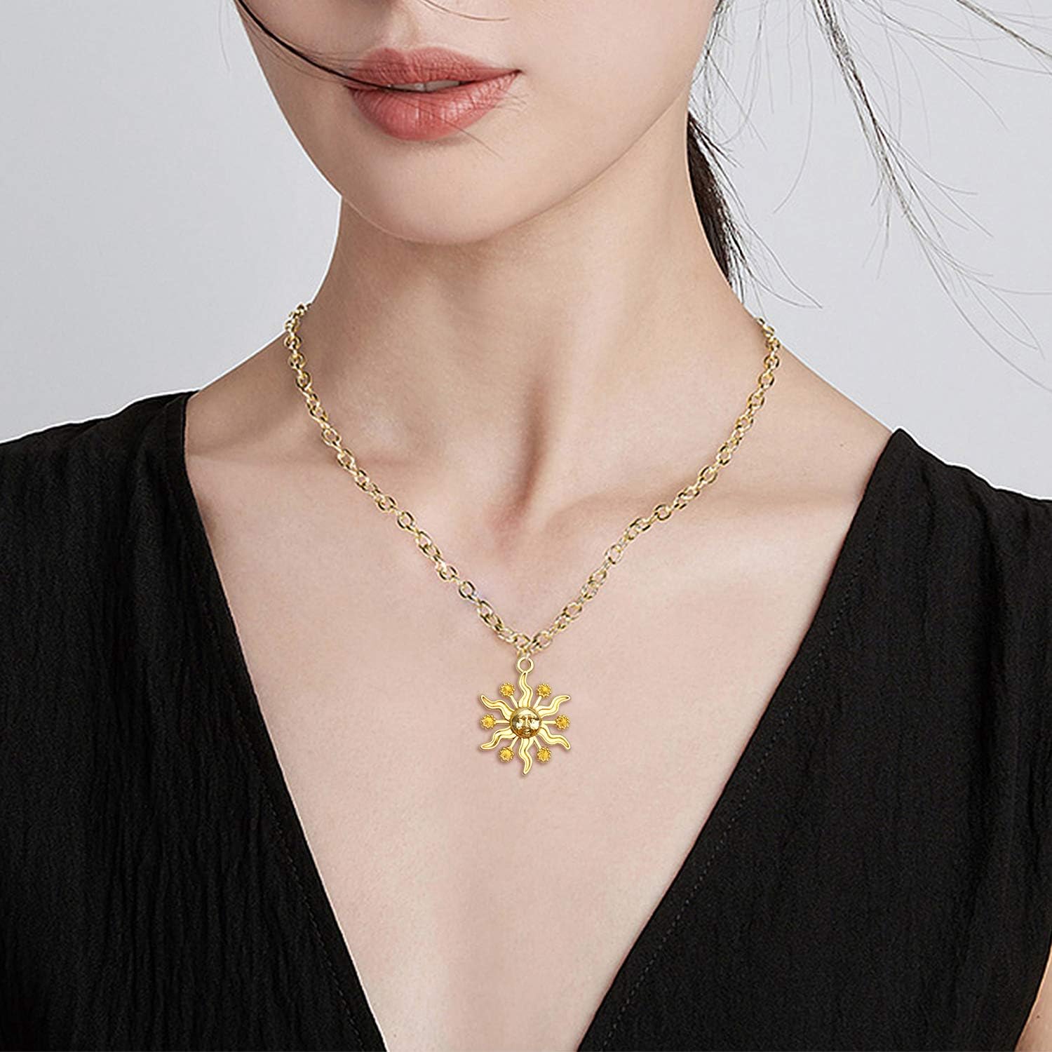 40pcs 23mm Alloy Celestial Sun Charms Tibetan Sun Smile Charm Jewelry Charms Pendants for DIY Earring Necklace Jewelry Findings Making Accessory - Image 5