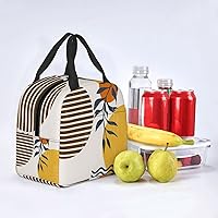 Vista 8 de VOOHDDY Bolsa de almuerzo aislada moderna bohemia abstracta para mujer, contenedor reutilizable para almuerzo, impermeable, portátil, enfriador