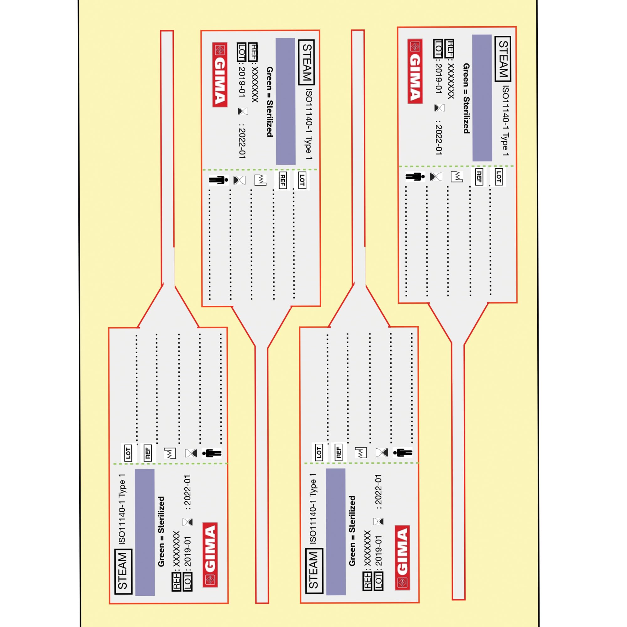 SP INTERNATIONAL Etiqueta autoadhesiva para sellos de contenedores con pin, paquete 1100 piezas, 37334