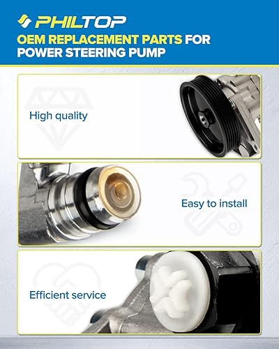 Miniatura 489 de PHILTOP Bomba de dirección asistida 20-806 OE apta para Aveo5 2007 2008, Aveo 2008, bomba de asistencia asistida 96801443, bombas de dirección
