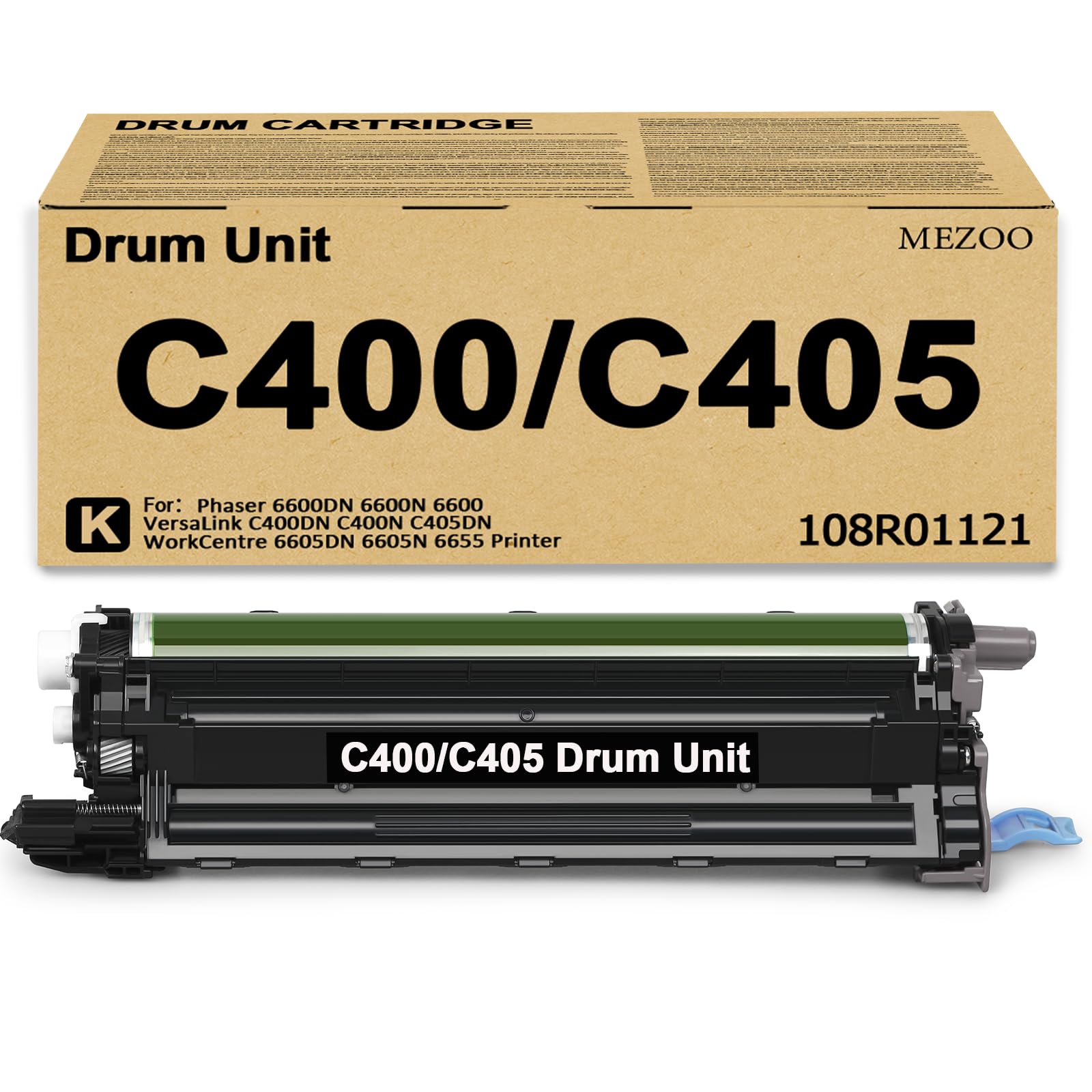 Versalink C400 C405 zamiennik bębna do Xerox C400 C405 108R01121 czarny moduł obrazowy do drukarki Versalink C400 C405 Phaser 6600 6600DN Workcentre 6655 6605 (1 opakowanie, czarny)