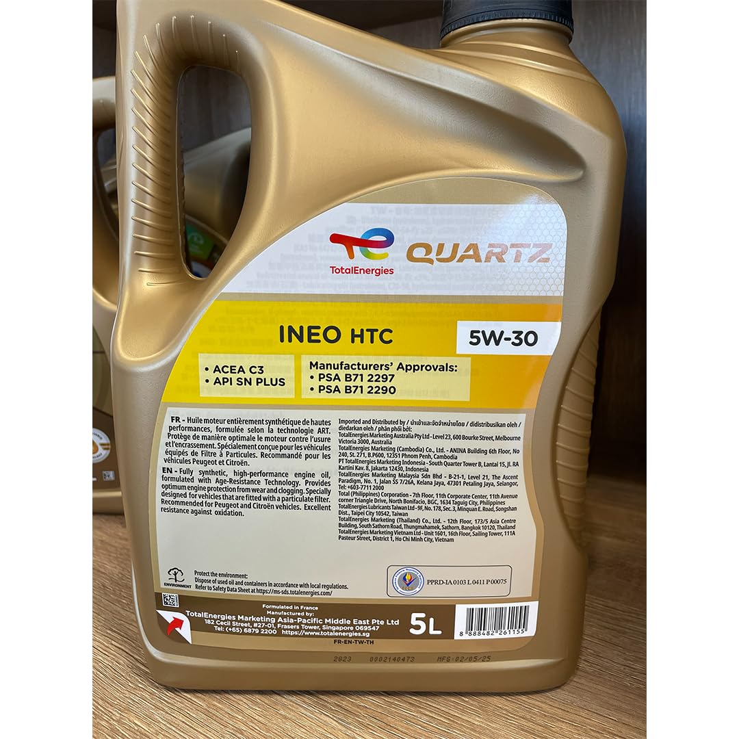 TotalEnergies Quartz Ineo HTC 5W-30 Engine Oil 3x5 Liter : Amazon
