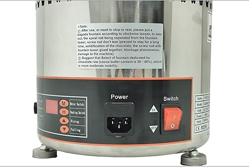 Miniatura 3 de TECHTONGDA Fuente eléctrica de fondue de chocolate, máquina de calefacción de fusión de chocolate de 7 niveles, fondue de chocolate caliente con