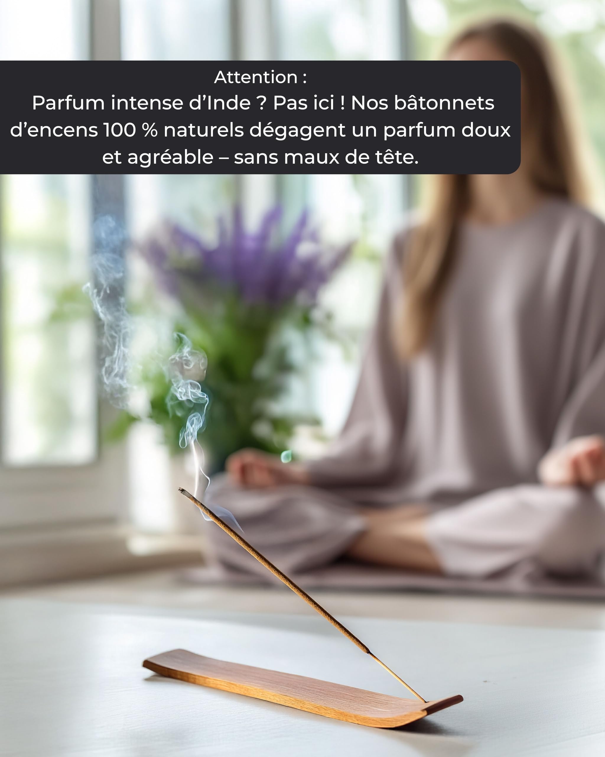 Incensera Encens Lavande 100 Batonnets Naturels Relaxants – Baton Naturel Non Toxique pour Sommeil Méditation Yoga