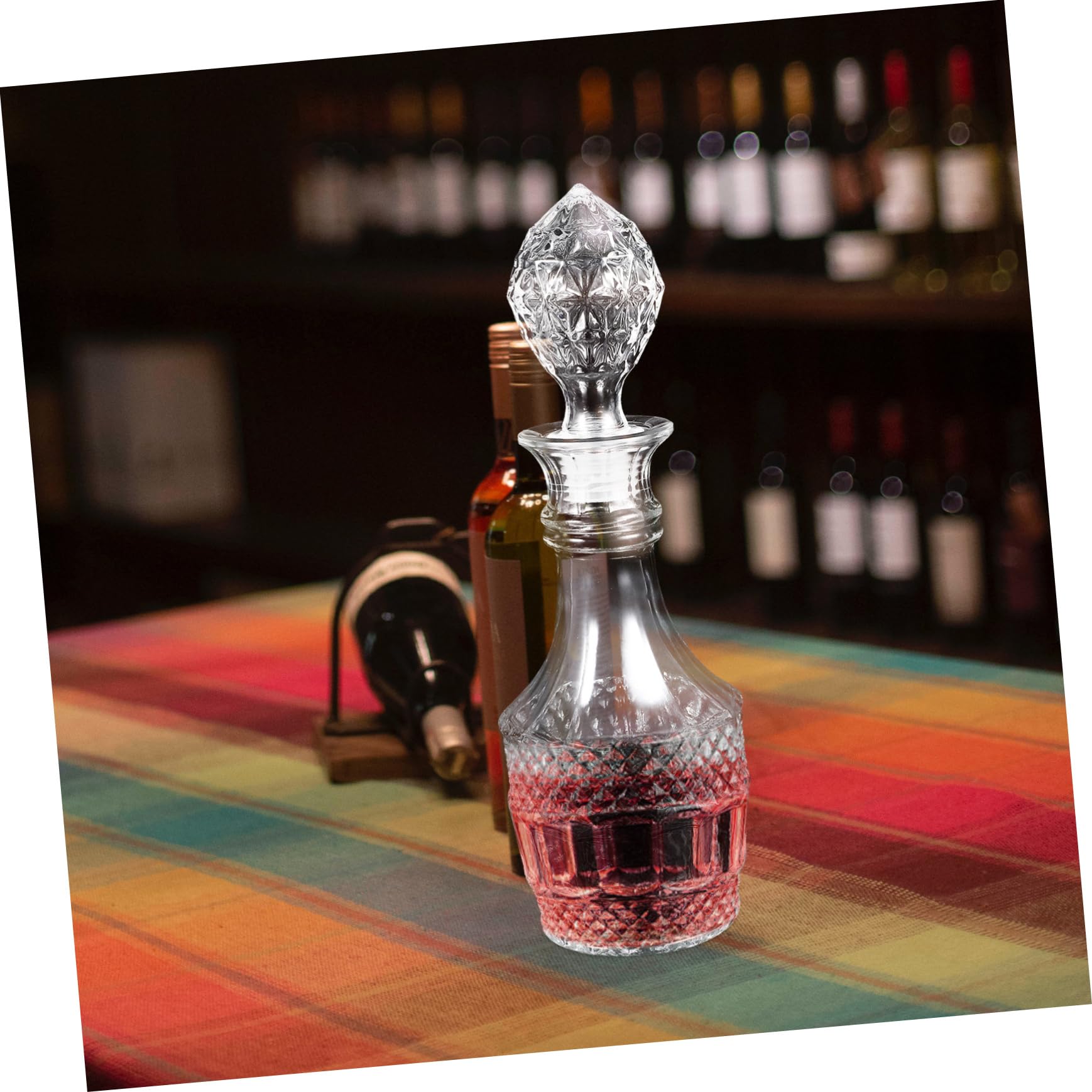 Decanter Per Whisky in Vetro Spesso Da 500ml, Bottiglia Trasparente Per Liquori e Vino, Resistente e Liscia, Adatta Per Bar, Ristoranti e Uso Domestico