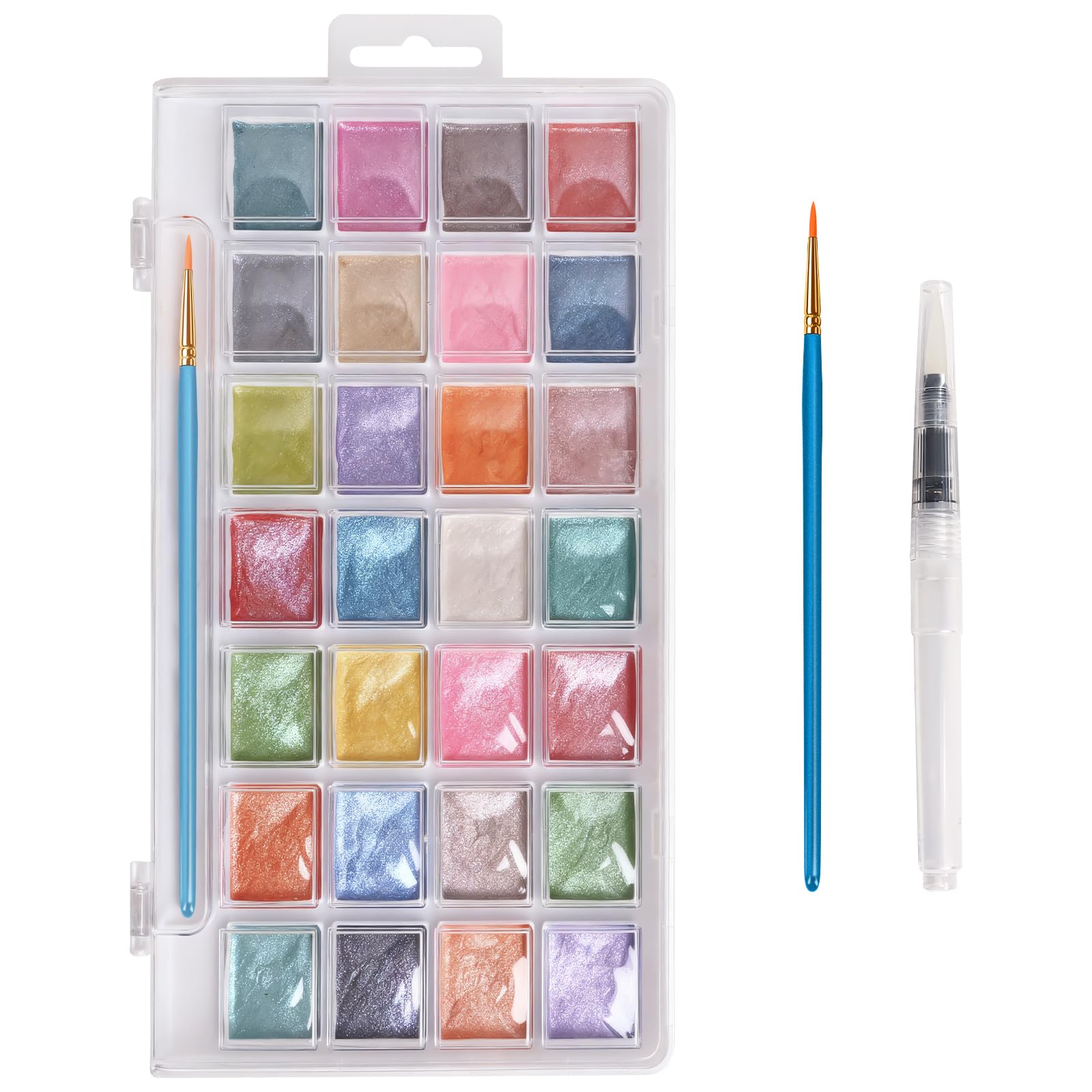48 Color Watercolor Paint Set with Brushes -8