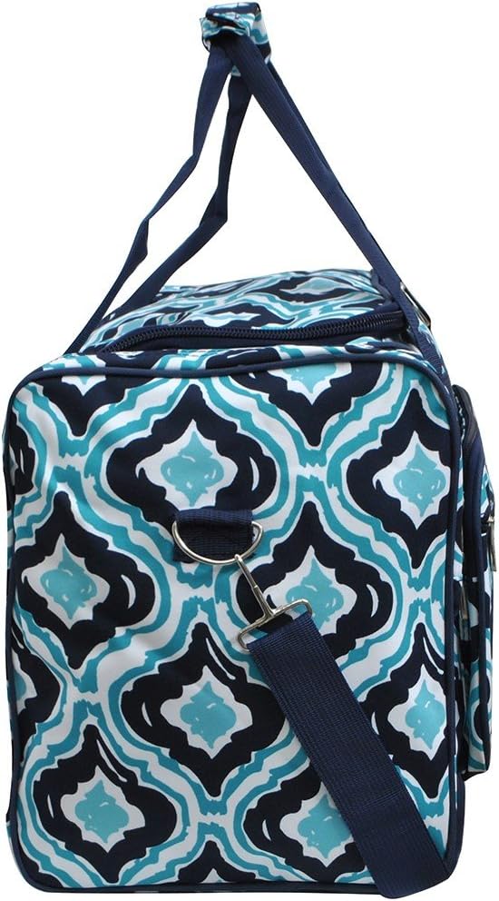 Quatrefoil Ikat Print NGIL Canvas Carry on Shoulder 23" Duffle Bag