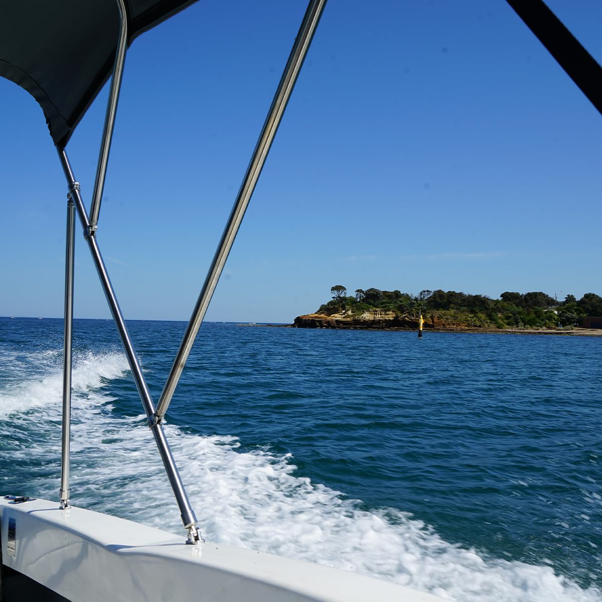 Oceansouth Stainless Steel 3 Bow Bimini Top con Integrato Conservazione Bagagliaio