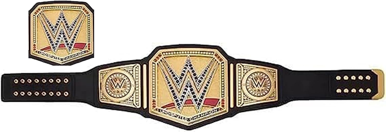 Natiqind Title Belt Replica, World Heavyweight Wrestling Championship Title Belt - Adult Size - 5mm - 4.5lbs - 52 Inches Length
