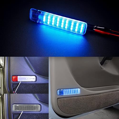 Miniatura 6 de Reemplazo de luz LED para proyector de puerta de cortesía para 2003-2007 GM Chevy Silverado Tahoe GMC Sierra Suburban Escalade 18-SMD Icy Blue -
