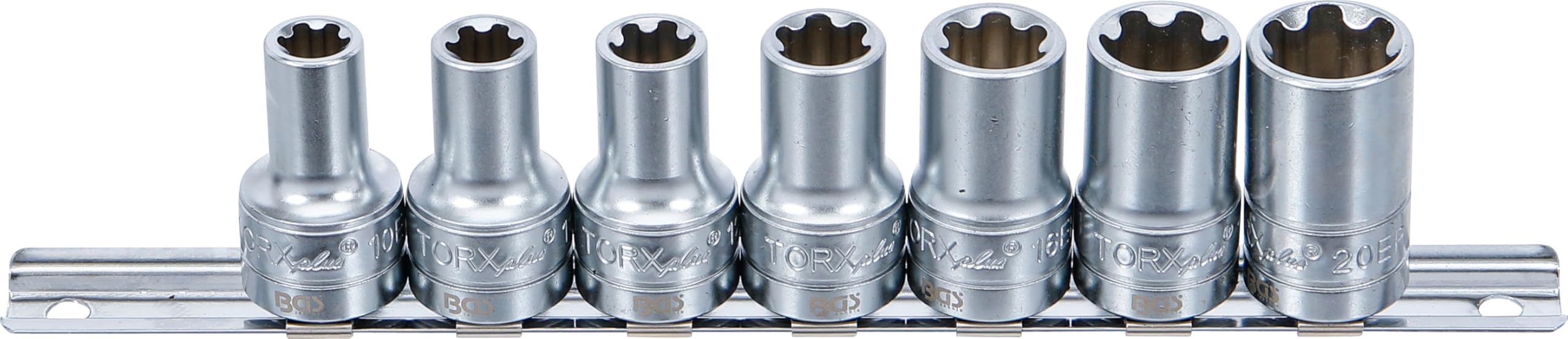 Jeu de douilles Torx Plus BGS 9587 en acier haute résistance 10 mm 7 pièces