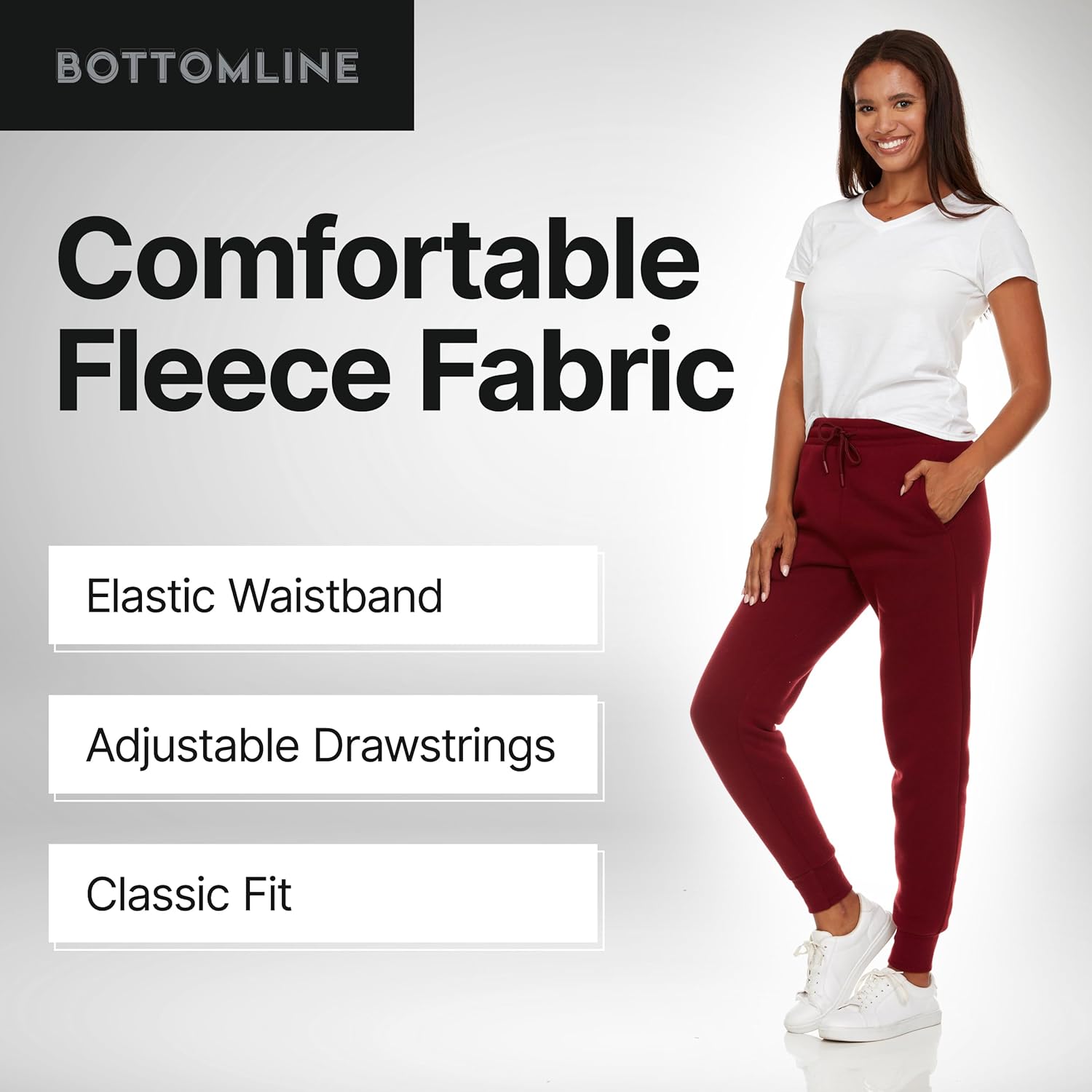 BottomLine 3 Pack Sweatpants Women, Comfortable Womens Sweatpants, Fleece Womens Joggers (Available in Plus) - Image 3