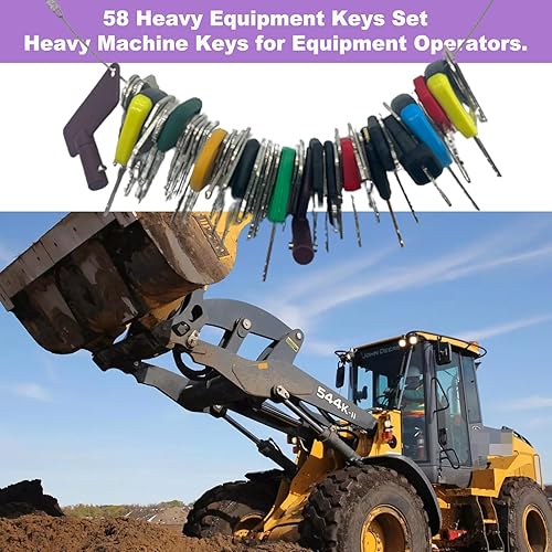 Miniatura 7 de Juego maestro de 58 llaves de equipo pesado, llave de encendido de construcción para caja Bobcat JD JCB Kubota Komatsu Toyota Caterpillar Hyster