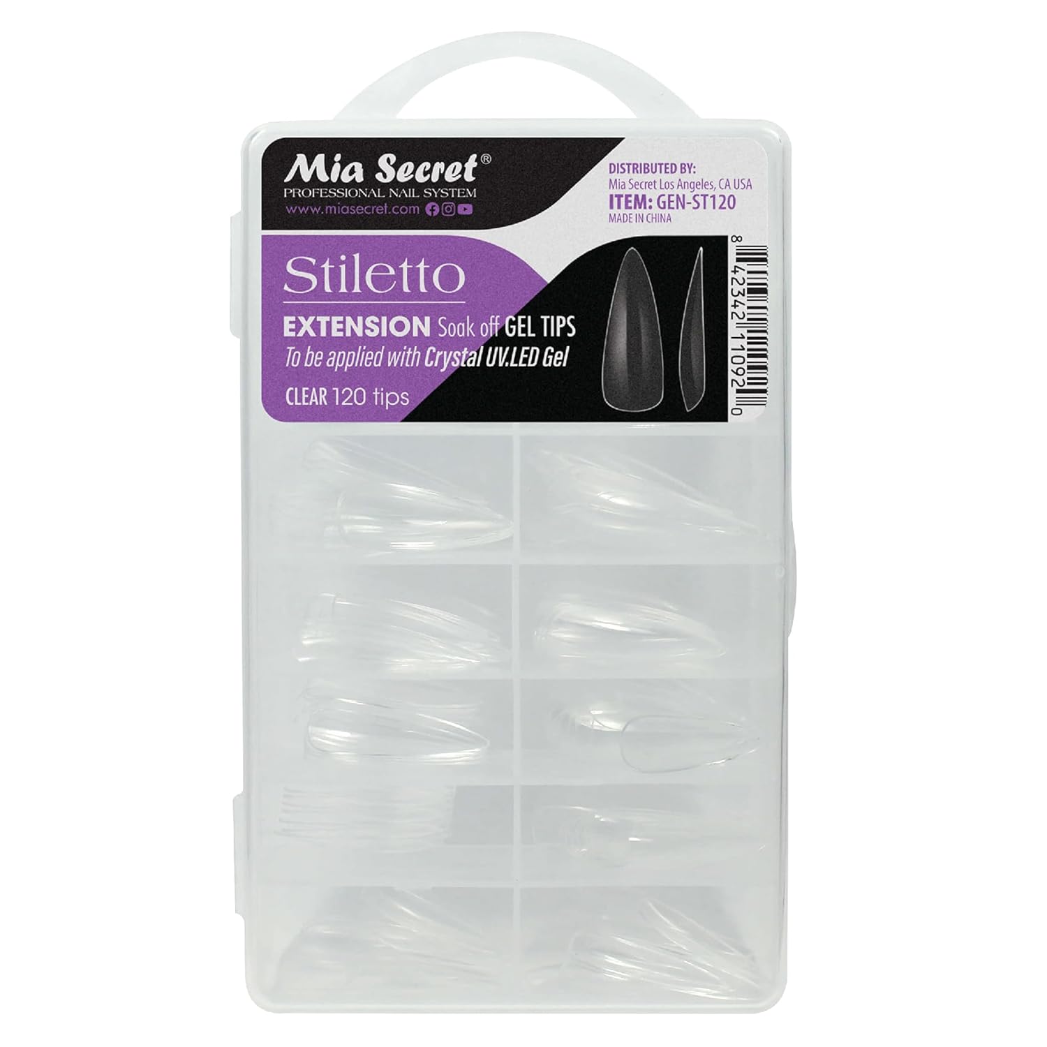 Mia Secret Gel Extension Tips (Stiletto)