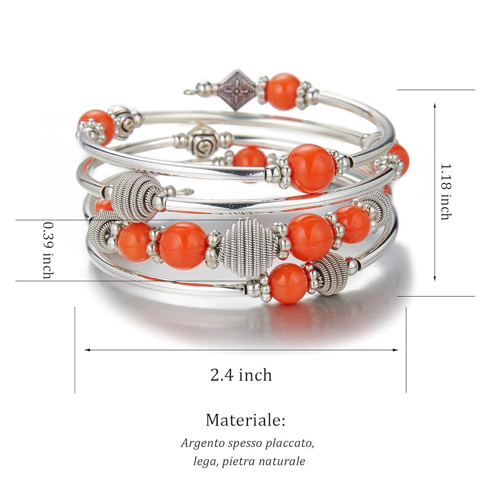 Bracciale Multistrato In Argento Donna - Boho Chic Per Compleanni E Regali - Foto 13