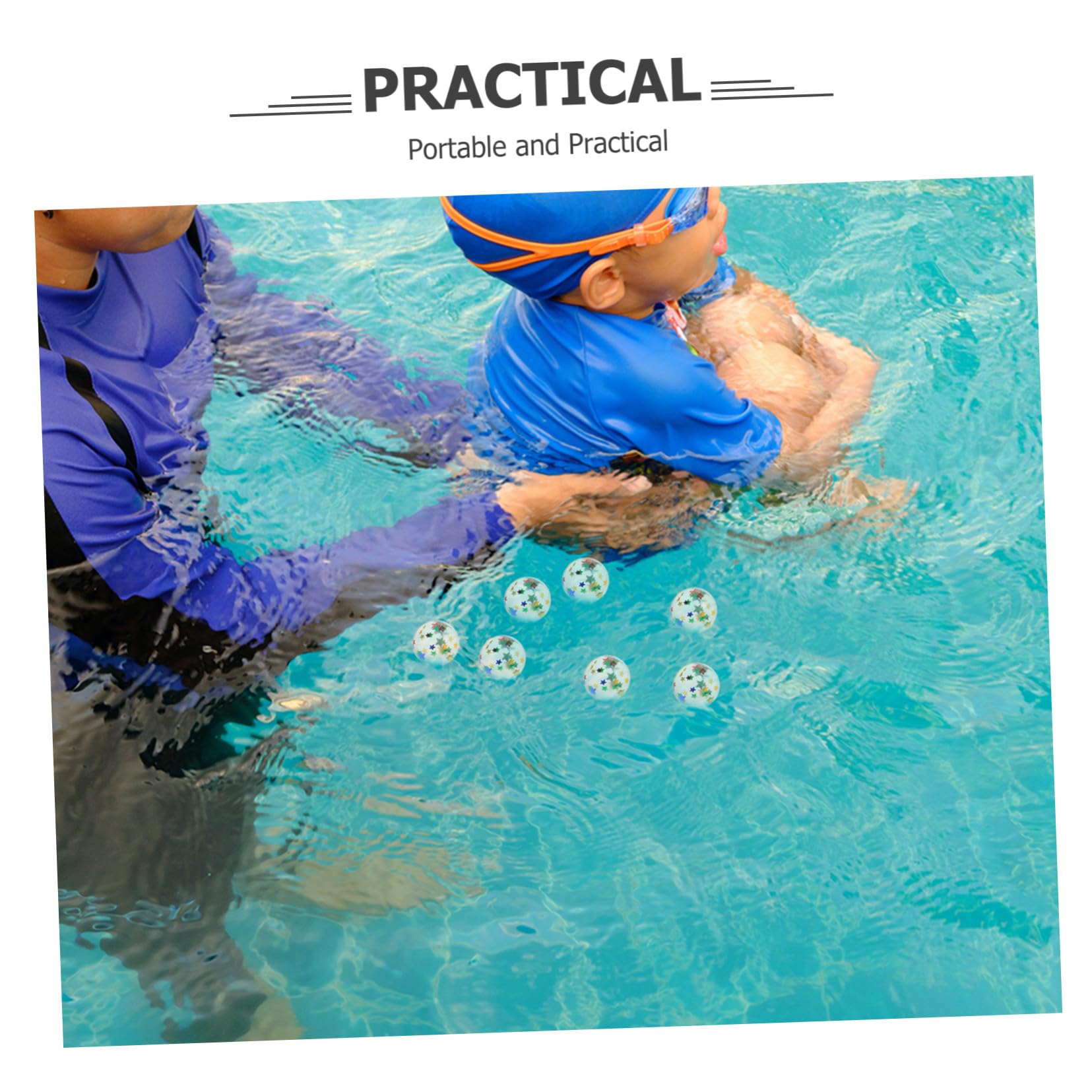 TOYANDONA 100 Piezas Unidades de Bolas Flotantes Elásticas con Lentejuelas Forma de de Juguetes Acuáticos para Piscina Infantil para Acuáticos Verano y Actividades