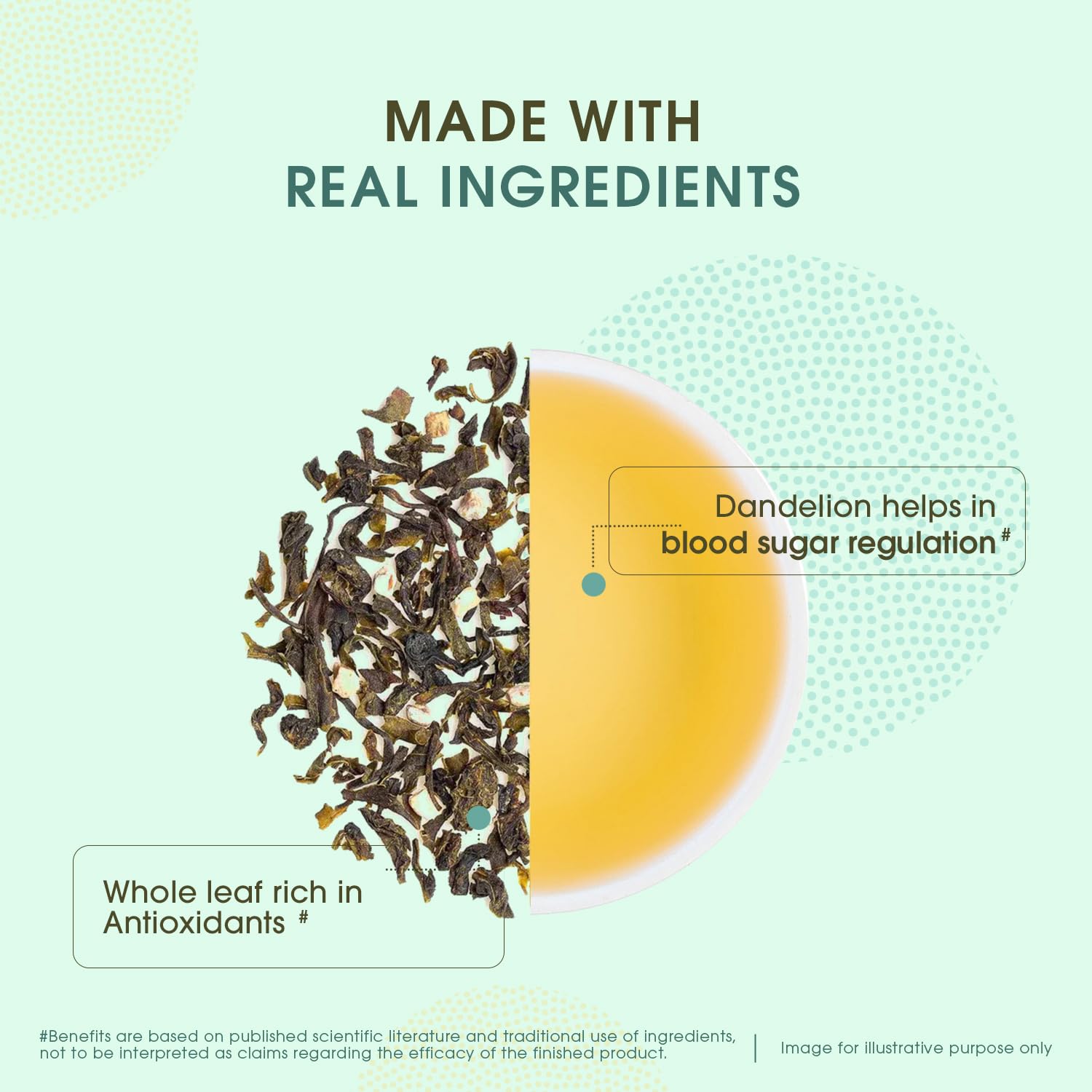 Teabox Premium Green Tea With Dandelion Roots | Whole Leaf & 0% Bitterness | Green Tea From The Himalayas | 25 Tea Bags (Low Caffeine)