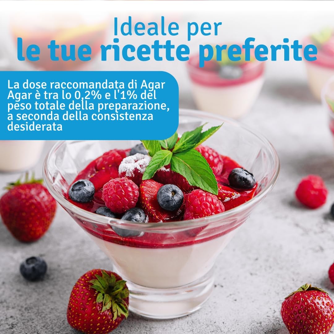 Mr.P Ingredients Agar Agar in Polvere 1kg Barattolo, Addensante Alimentare Naturale e Vegetale per Gelatine, Dessert e Cucina Molecolare e Mixology, Gluten Free, No OGM, Halal, Kosher