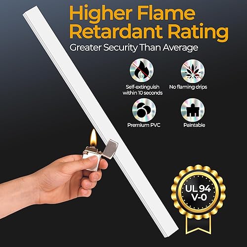 Miniatura 9 de Ocultador de cable de 56.7 pulgadas, cubiertas de alambre para 2-4 cables en la pared, cubiertas de cable de alta calidad para cables en la pared,