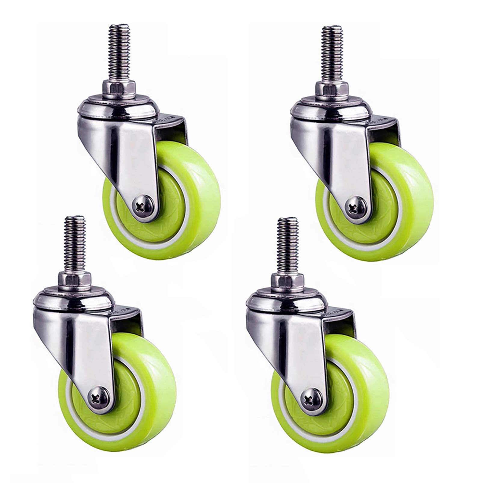 Roulettes pivotantes M10 pour meubles et lits | Charge 50kg