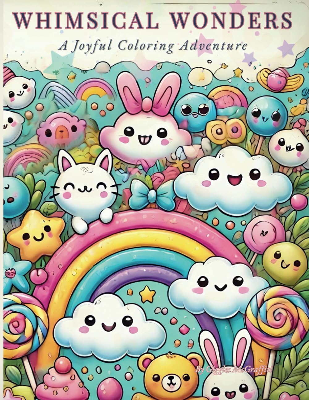 Whimsical Wonders: A Joyful Coloring Adventure: A Cheerful Collection of Cute & Playful Doodles to Spark Happiness