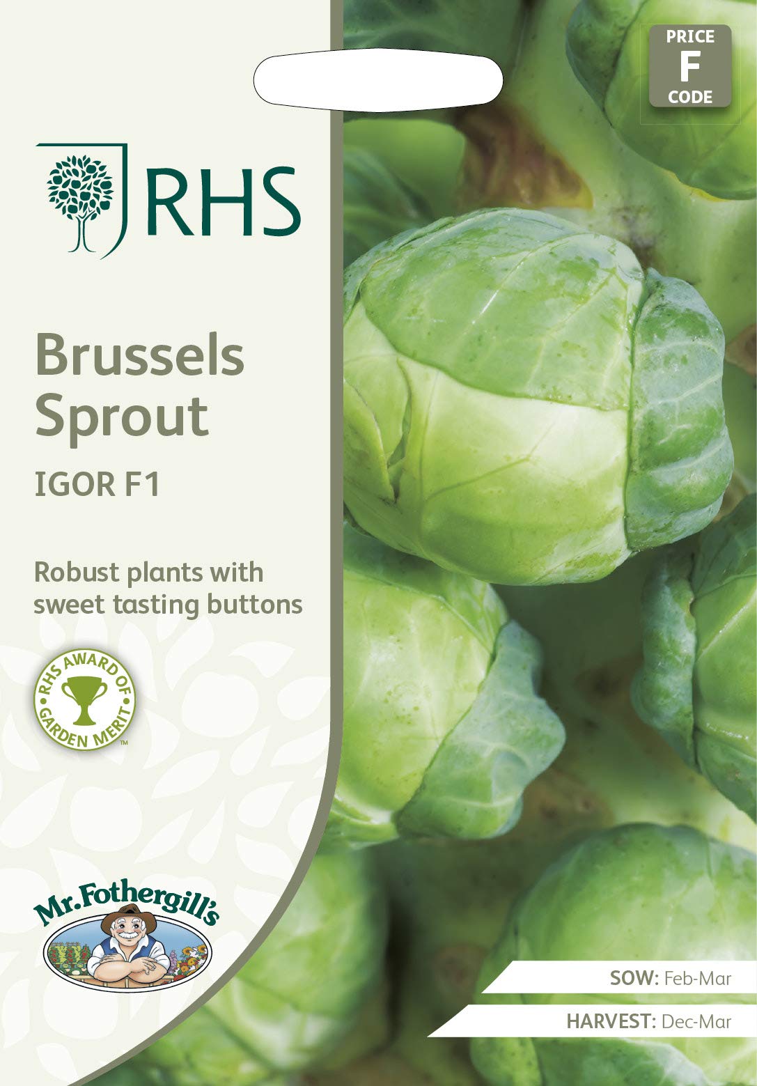 RHS Brussels Sprout Igor F1-30 Seeds