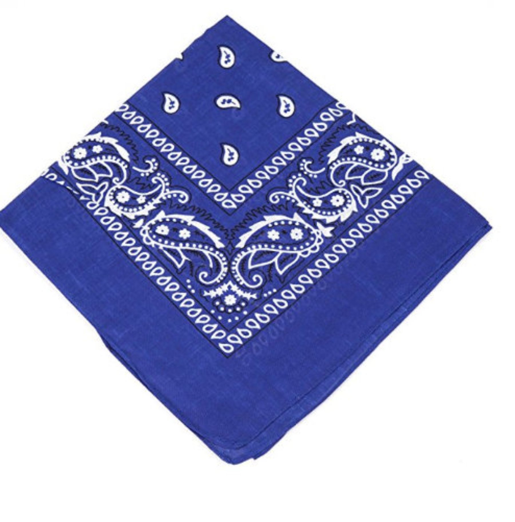 [UK SELLER] Men's/Women's Bandana Head Scarf Neck Scarves Paisley 100% COTTON (royal blue)