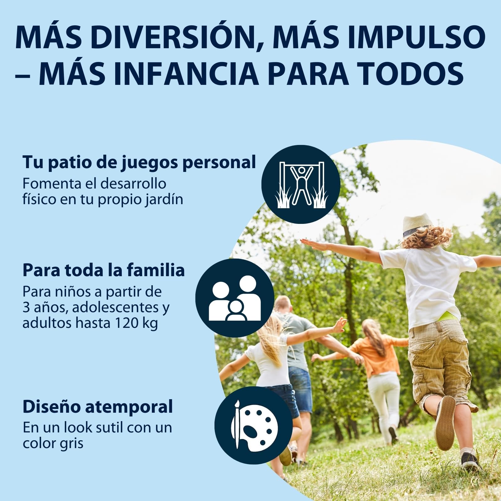 HUDORA Vario barra de gimnasia ajustable 7 posiciones acero inoxidable hasta 120 kg
