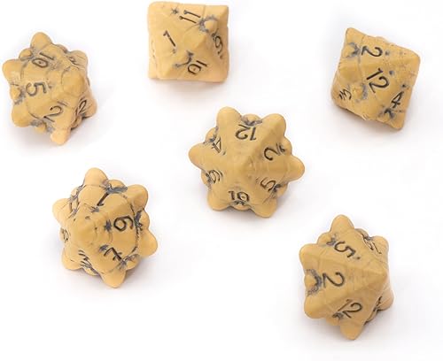 Miniatura 7 de DND Juego de dados  Juego de 7 dados poliédricos de calavera y hueso RPG  D20, D12, % D10, D10, D8, D6 y D4. Regalo genial y único para Calabozos y