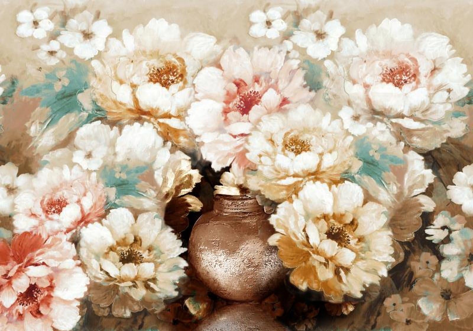 Papier peint panoramique 430x300cm tapisserie murale 3D rose