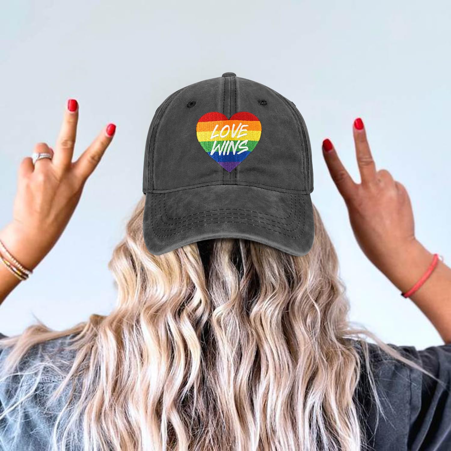 Gay Pride Rainbow Trucker Hat for Men and Women LGBT Embroidered Adjustable Washable LGBTQ Baseball Cap Gifts