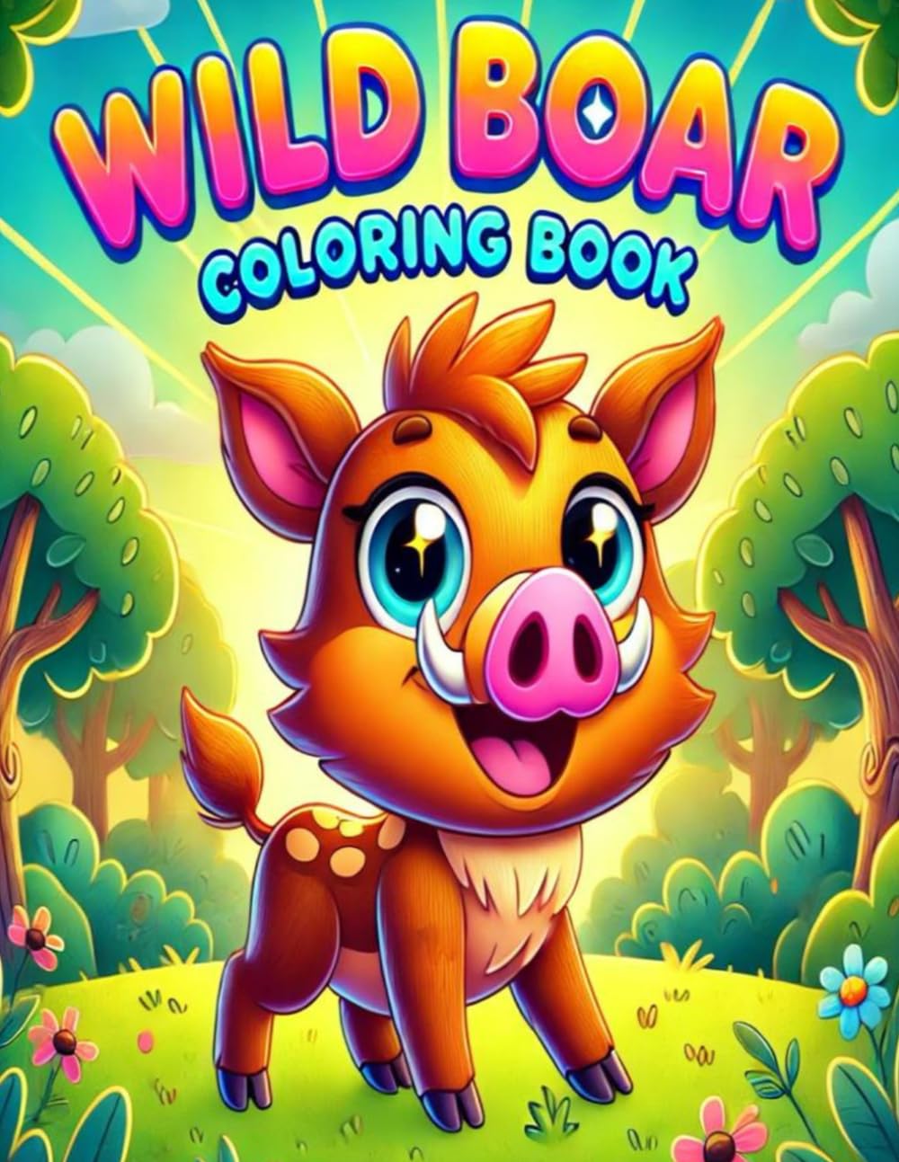 Wild Boar Coloring Book: 50 Fun Illustrations and Fascinating Facts to Explore!