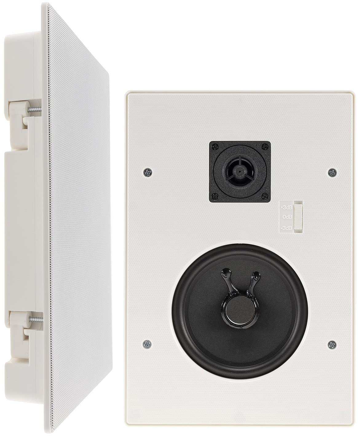 Haut-Parleur Encastrable 2 Voies 120 W 34 mm Blanc pour Plafond Mural HiFi Home Cinéma