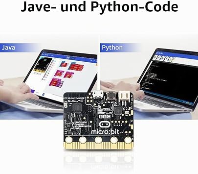 KEYESTUDIO BBC Micro:bit Basic Starter Kit mit Micro Bit V2.2 grafischer Programmierung integriertem Bluetooth-Kompass Bewegungserkennung LED-Display-Codierung für 14+ Teenager