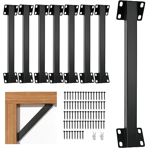 Heavy Duty Pergola Brackets Kit-8PC Steel Corner Connectors, 45° Angle