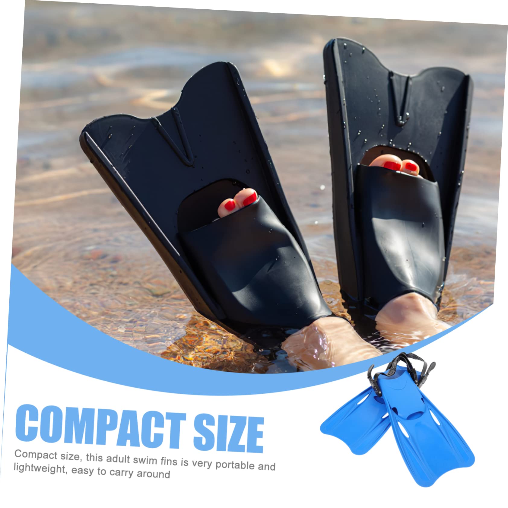 Toddmomy Palmes De Natation Souples pour Adultes Palmes De Plongée Plastique Confortable Portables pour Entraînement