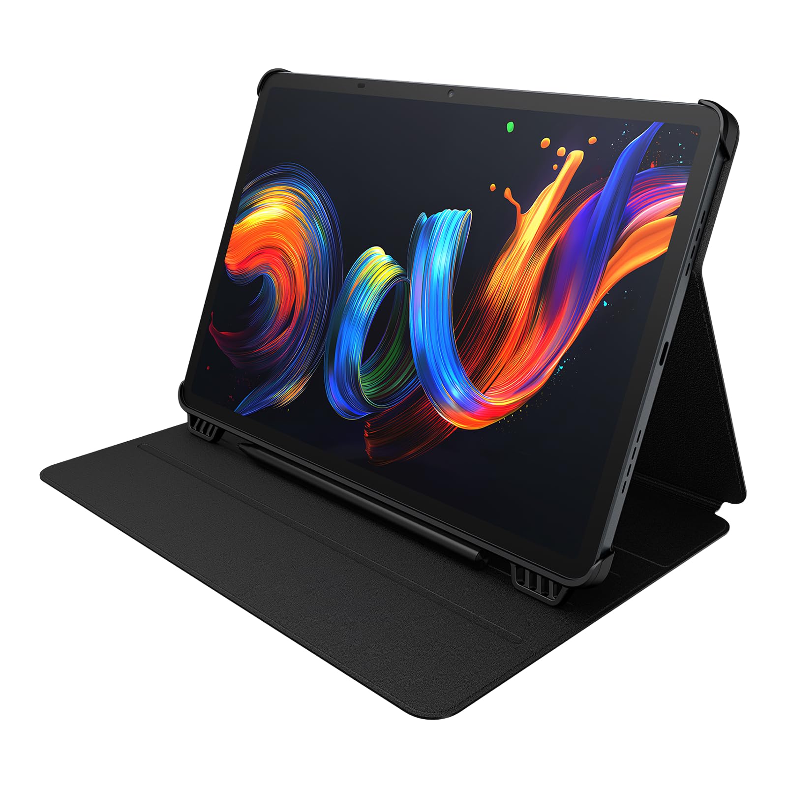 TCL Tablet-Hülle für NXTPAPER 11 Plus – Schlanke PU-Leder Flipcover mit 3 verstellbaren Winkeln, magnetischer Stifthalterung & Auto Sleep/Wake-Funktion – Schwarz