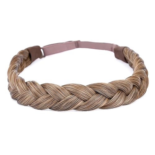 DIGUAN Synthetic Hair Braided Headband Classic Chunky Wide Plaited Braids