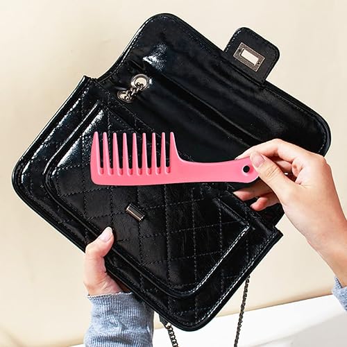Miniatura 4 de Juego de 2 mini peines para el cabello, cepillo desenredante de dientes anchos pequeños para mujeres, peine de ducha portátil para cabello rizado,