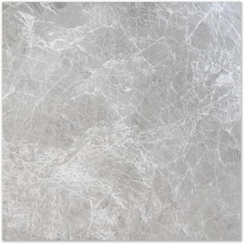 Euventyles Azulejos de suelo autoadhesivos de 12 x 12 pulgadas, azulejos de piso antideslizantes para baño, suelo de mármol gris, 10 unidades