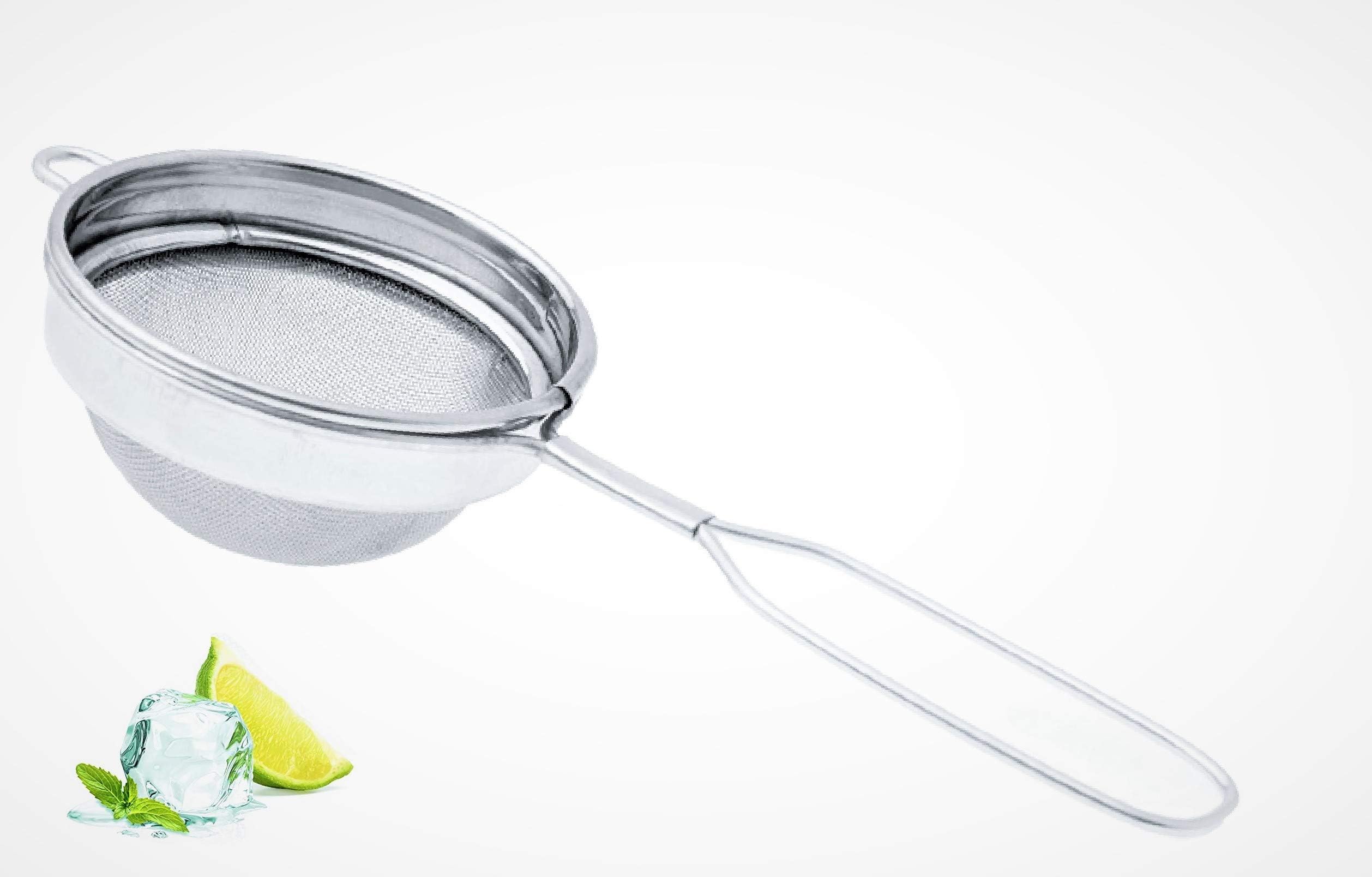 Sjeware Stainless Steel Tea Strainer, Chalani, 8 cm, Medium , Double Mesh