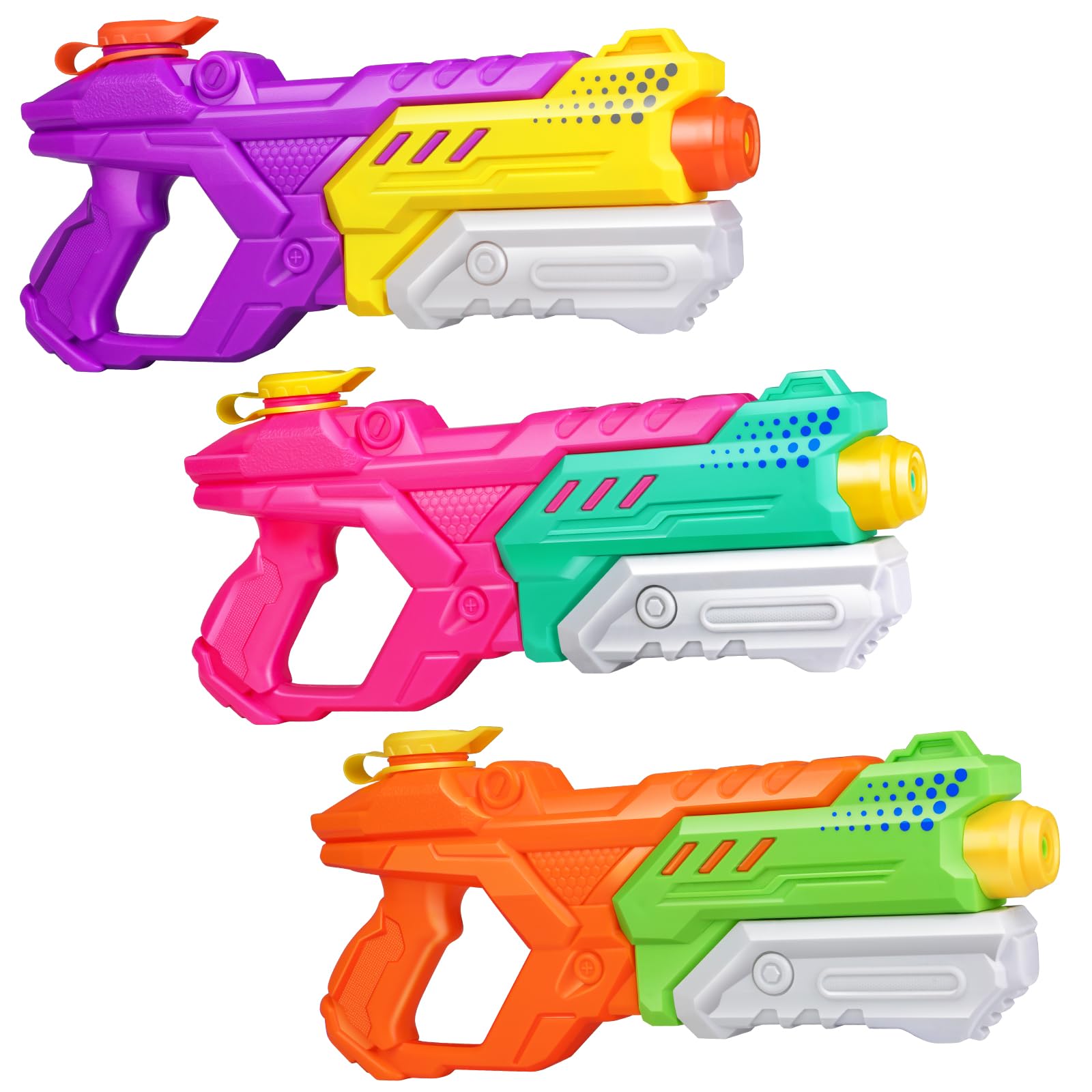 Quanquer Water Gun Kids_3 Pack 600ML/20oz Powerful Water Pistol 32ft Long Range Pump Super Water Guns Soaker Blaster Gun for Adults Summer Swimming Pool Beach Water Toys for Kids Outdoor — image 1