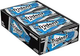 Chiclete Trident XSenses Intense Sem Açúcar - Caixa com 21 unid. de 8g